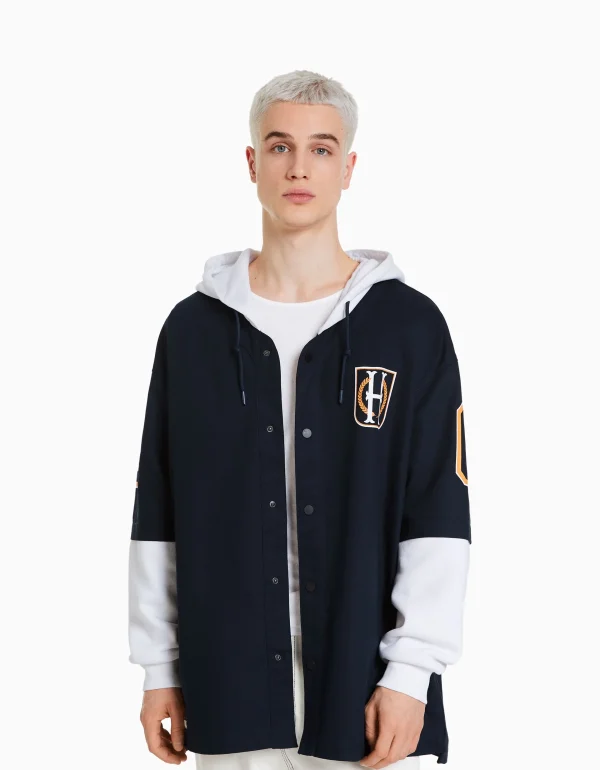 Best Sobrecamisa manga larga capucha felpa varsity HOMBRE Cazadoras y abrigos