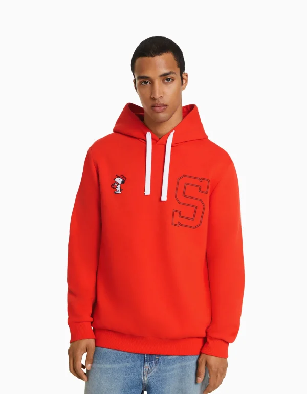 Cheap Sudadera capucha bordado Snoopy HOMBRE Snoopy