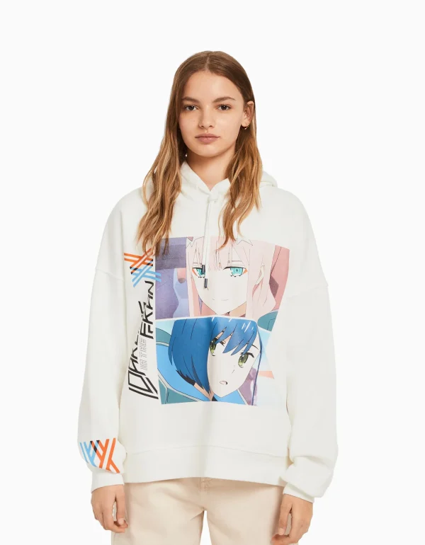 New Sudadera capucha print Darling in the Franxx MUJER Sudaderas