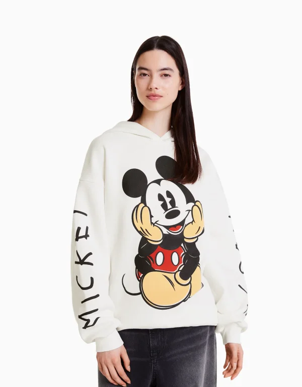 Outlet Sudadera capucha print Mickey MUJER Sudaderas