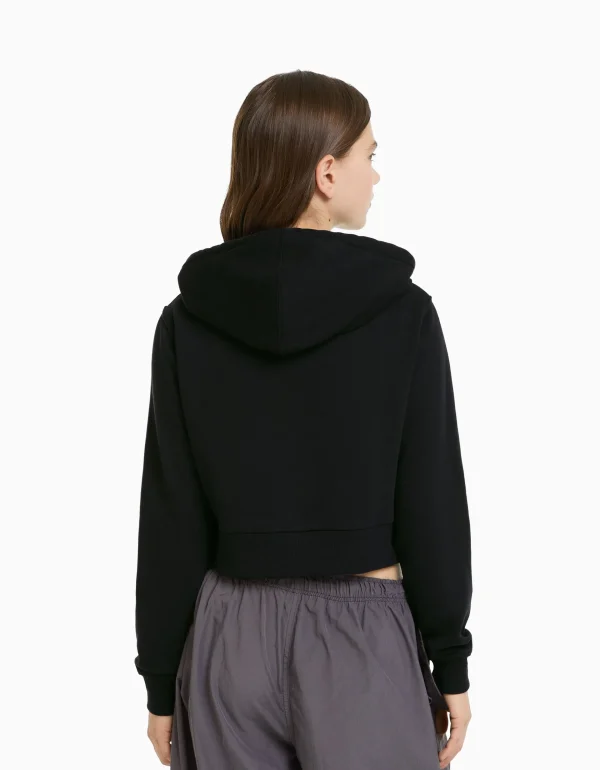 Cheap Sudadera cremallera capucha cropped MUJER Sudaderas