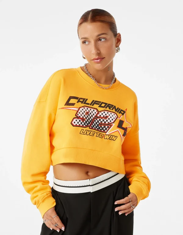 Fashion Sudadera cropped print MUJER Sudaderas y punto