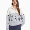 Best Sudadera cuello alto print MUJER BSK Teen