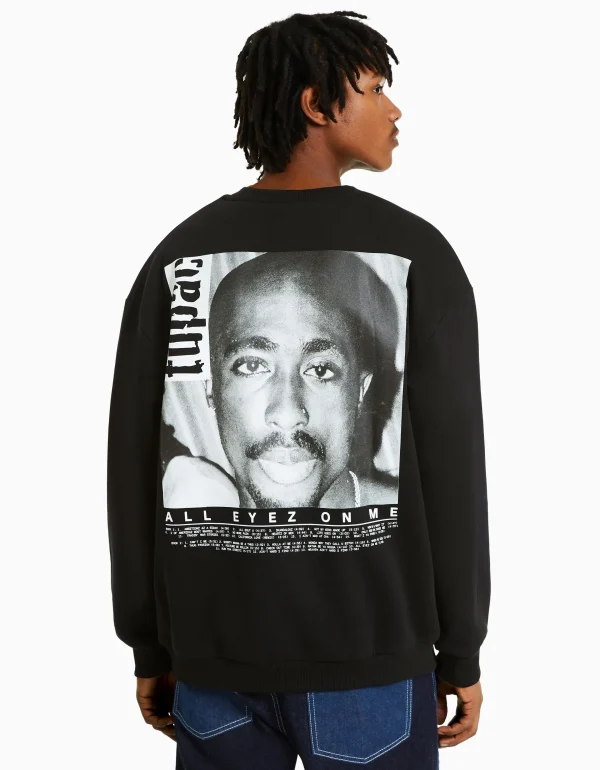 Best Sudadera cuello redondo Tupac HOMBRE Espacio