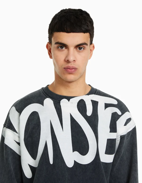 Store Sudadera oversize efecto lavado print HOMBRE Sudaderas