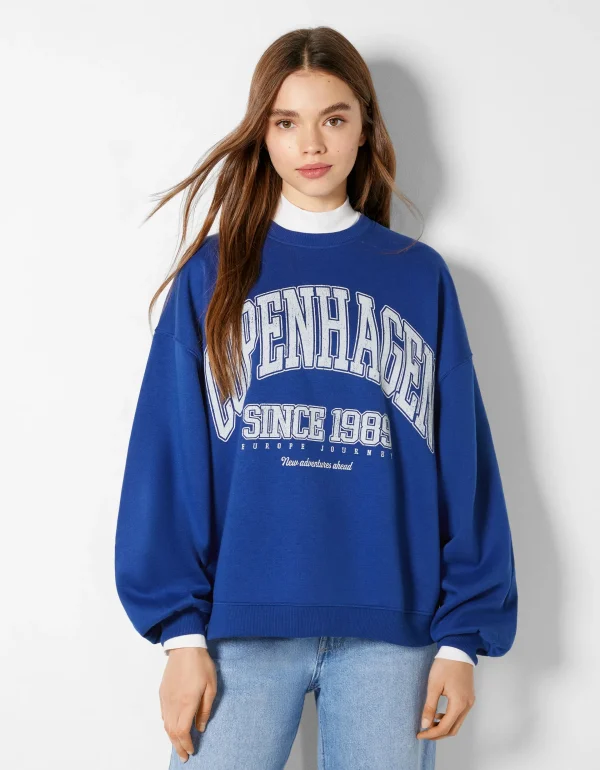 Clearance Sudadera oversize print MUJER BSK Teen