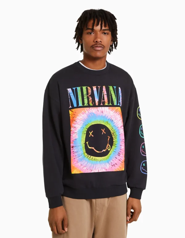 Cheap Sudadera print Nirvana HOMBRE Espacio