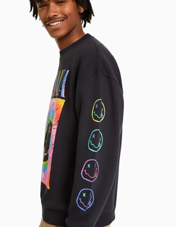 Cheap Sudadera print Nirvana HOMBRE Espacio